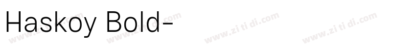 Haskoy Bold字体转换